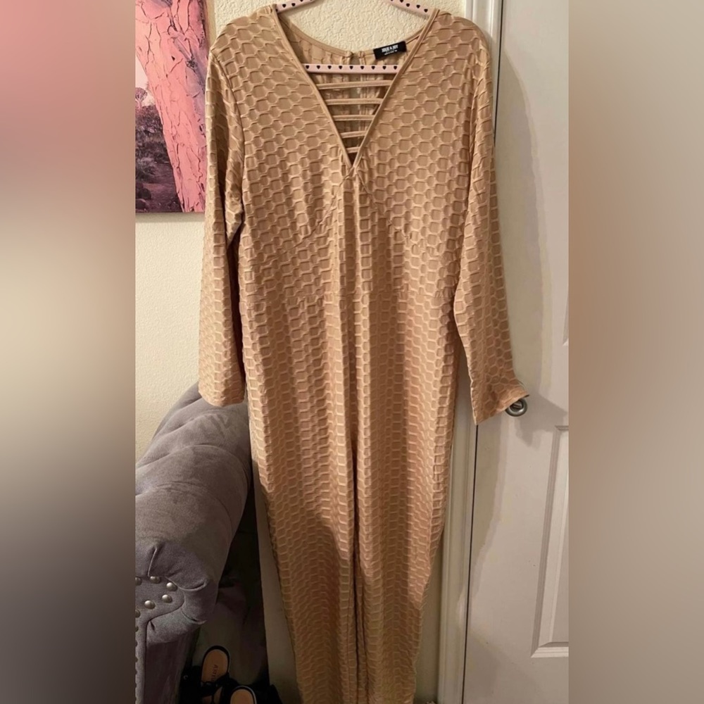 Plus Size Womens beige workout jumpsuit size 2X New